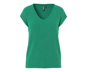 Pieces Billo Lurex Short Sleeve V Neck T-shirt S