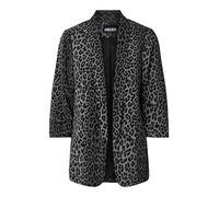 PIECES Womens Pcbosella 3/4 Printed Blazer Noos Bc, Gray, M UK
