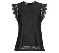 PIECES Women's Pcolline Sl Lace Top Noos Bc, Black, XL