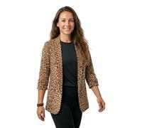 Pieces Boss 3/4 Printed Blazer Brown M Woman