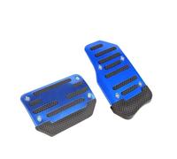 Pieces Car Brake Foot Automobile non-slip foot pedal Aluminum Manual automatic Throttle brake pedal Cover Set Car Pedal(Automatic Blue)