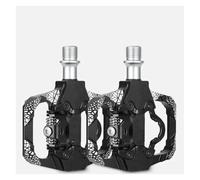 Pieces Car Brake Foot For SPD System MTB Road Bike Pedals Anti-slip Bearing Cycling Accessories Car Pedal(086 Black)