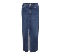 PIECES Women's Pcjessie Hw Ankle Skirt Noos Exp, Medium Blue (Medium Blue Denim), S