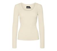 PIECES Women's Pcmira Ls U-Neck Knit Noos Bc Jumper, Birch, S