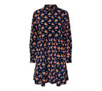 PIECES Women's Pcbernice Ls Shirt Dress Bc, Black/AOP: Graphic, S