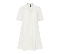 PIECES Women's Pcjeanita SS Dress, Cloud Dancer, L