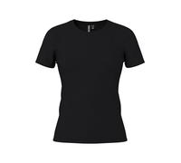 Pieces Female T-Shirt PCMAY Ribbed Black