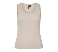 PIECES Women's Female Tanktop Pcmay Geripptes Tank Top JRS Noos Bc, Silver Gray, L