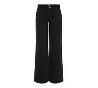 PIECES Female Wide Fit Jeans PCSELMA LW, Black Denim, 30W x 32L