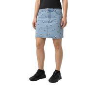 Pieces Flora Denim Emb High Waist Short Skirt Blue M Woman