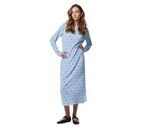 Pieces Flora Long Sleeve Midi Dress Blue M Woman