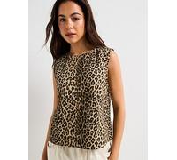 PIECES Leopard Print Top, Multi, Size Xs, Women Print