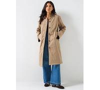 PIECES Long Corduroy Jacket, Brown, Size M, Women Brown