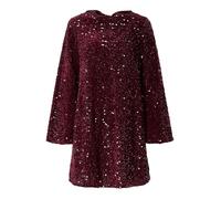 PIECES Pckam Ls Deep Back Bow Dress JRS Noos Bc, Tawny Port, S