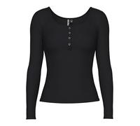 PIECES Women's Pckitte Noos B C Long Sleeve Top, Black, XL UK