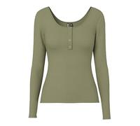 Pieces NOS Women's Pckitte Ls Top Noos B C Long Sleeve Top Not Applicable, Green (Deep Lichen Green Deep Lichen Green), X-Small