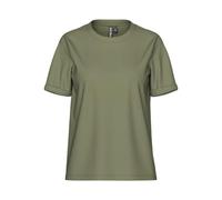 Pieces NOS Women's Pcria Ss Fold Up Solid Tee Noos Bc T-Shirt Not Applicable, Deep Lichen Green, S