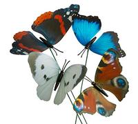 Pieces of Colourful Garden Butterflies on Sticks Ornaments for Yard Garden Patio Party Decorations