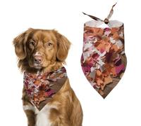 Pieces of Paper on The Ground Pet Scarf Adjustable Pet Accessories Triangular Scarf Washable Floral Print Puppy Bib Bandana Stylish Comfortable Cat Scarves for Holiday Scarfs