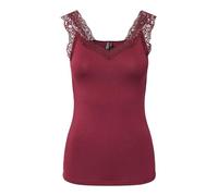 PIECES Women's Pcbarbera Lace Top Noos Bc Tank, Tawny Port, S