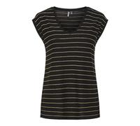 Pieces Pcbillo Tee Lurex Stripes Noos Bc, Black, S