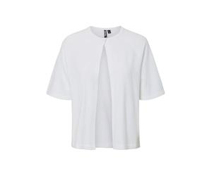 PIECES Pcbree SS O-Neck Knit Cardigan Noos BC, Bright White, S