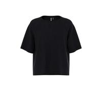 PIECES Pcbree Ss O-Neck Knit Noos Bc, Black, L