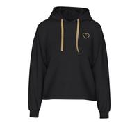 PIECES Pcchilli Ls Heart Hoodie Noos Bc, black, S