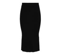 Pieces - Pccrista Black Midi Knit Skirt - L