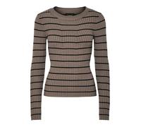Pieces Pccrista LS O-Neck Knit Noos Bc, Morel., L