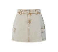PIECES Pcfay Mw Cargo Mini Denim Skirt, Sandshell, L