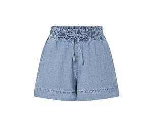 PIECES Pcflora Hw Denim Shorts, Light Blue (Light Blue Denim), S