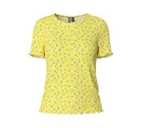 Pieces Pcflora SS O-Neck Top Bc, Yellow (Pale Banana), M