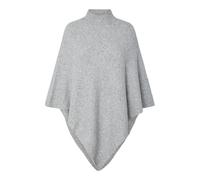 PIECES Pcfortuna Women's High Neck Noos BC Poncho, Medium Grey Melange, One Size
