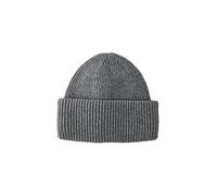 PIECES Women's Pcjanika Noos BC Wool Hood Knitted hat, Medium Grey Melange, One Size Fits All