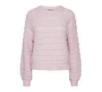 PIECES Pcjayda LS O-Neck Knit Noos Women's Knitted Jumper, Pink Lavender, M