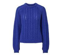 PIECES Pcjia LS O-Neck Knit Bc, Bluing, S