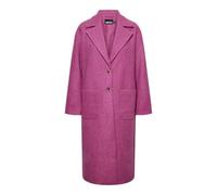 PIECES Women's Pcjili Long Coat Bc, Festival Fuchsia, M