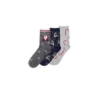PIECES Pcjingle Glitter Socks 3-Pack BC, Maritime blue/detail: pack of 3, One size