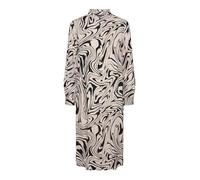 PIECES Women's Pckimmie Ls Midi Shirt Dress Bc, Silver Gray/AOP: Graphic, S