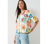PIECES Pcklarisa Short Sleeve Shirt, White, Size S, Women White