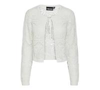 PIECES Women's Pcklina Ls Knit Cardigan Sweater, Cloud Dancer, M