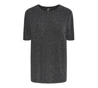 PIECES Women's Pclina Ss Oversize Tee T-Shirt, Black, Large