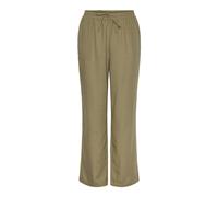 PIECES Women's Pcmaddie Hw Wide Pants Fabric Trousers, Deep Lichen Green, M