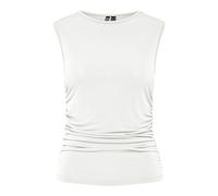 PIECES Pcmadison Sl Ruching Top Noos Bc, Cloud Dancer, XS