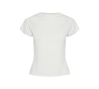 Pieces Pcmadison SS Mock Neck Tee Noos BC, Cloud Dancer, M