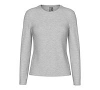 PIECES Pcmaria Ls Top Noos Bc Women's Long-Sleeved Shirt, Light Grey Mix, L