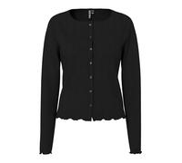 PIECES Pcmarie Ls Poin Cardigan JRS Noos, Black, M