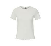 PIECES Pcmarie SS O-Neck Poin Top JRS Noos Bc, Cloud Dancer, XS