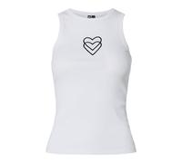 PIECES Pcmay Embroidery Boxer Tank Top JRS BC, Bright White, XL